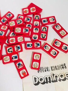 70s Retro Vintage Super Heroes Dominoes Game 1979 DC Comics